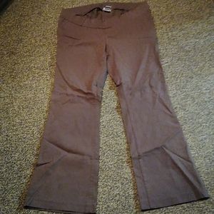 Brown maternity dress pants